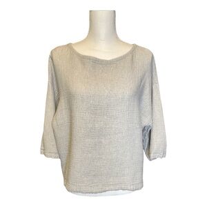 Eileen Fisher Organic Linen/Cotton Top Size M